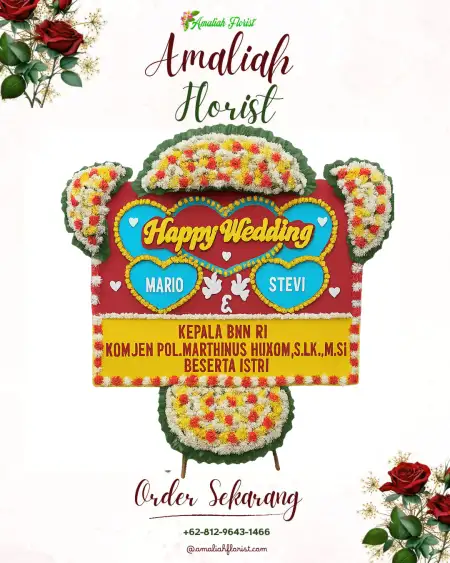 Papan Bunga Pernikahan Bangunkerto